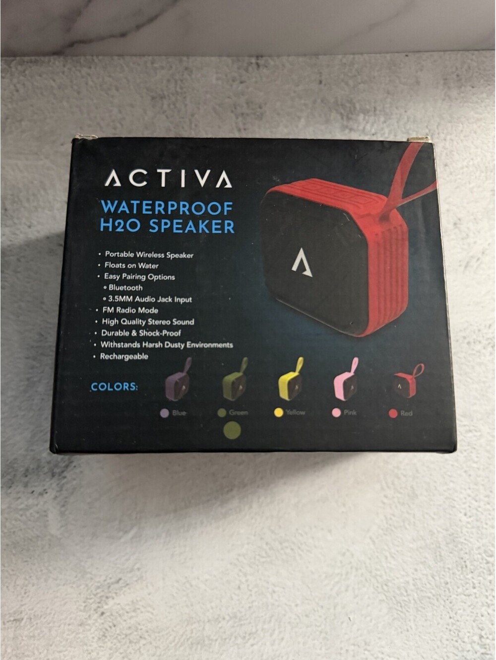 Activa Waterproof H2O Bluetooth Speaker Green Floating Rechargeable FM Radio